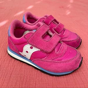 Saucony Baby Jazz Hook & Loop Sneaker Magenta, Size 7M